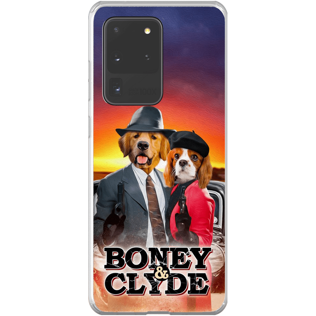 Funda personalizada para teléfono con 2 mascotas &#39;Boney and Clyde&#39;