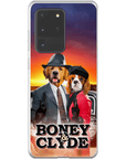 Funda personalizada para teléfono con 2 mascotas 'Boney and Clyde'