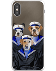 Funda personalizada para teléfono con 3 mascotas 'Los Marineros'