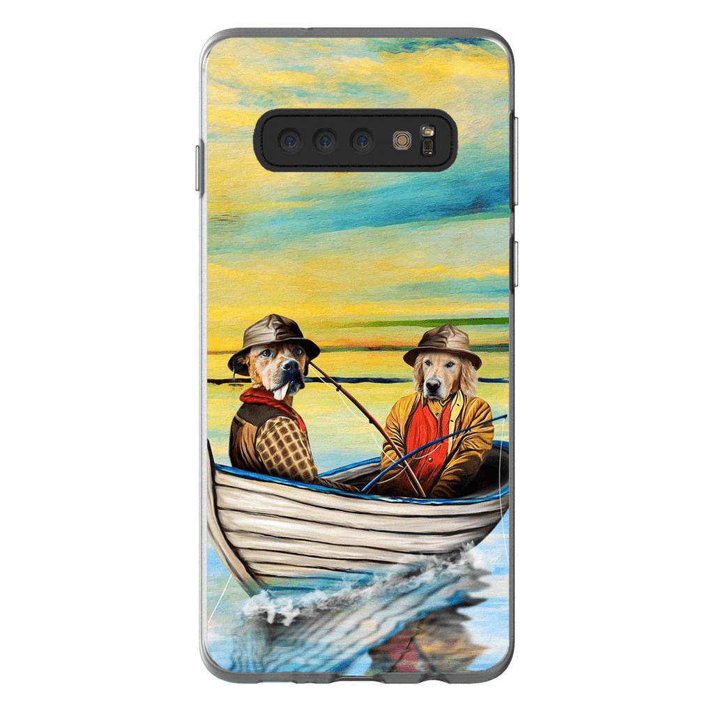 &#39;Los Pescadores&#39; Funda personalizada para teléfono con 2 mascotas