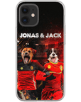 Funda personalizada para teléfono con 2 mascotas 'Belgium Doggos'