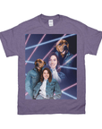 Camiseta personalizada 'Lazer Portrait Pet (masculino)/humano (femenino) de los años 80'