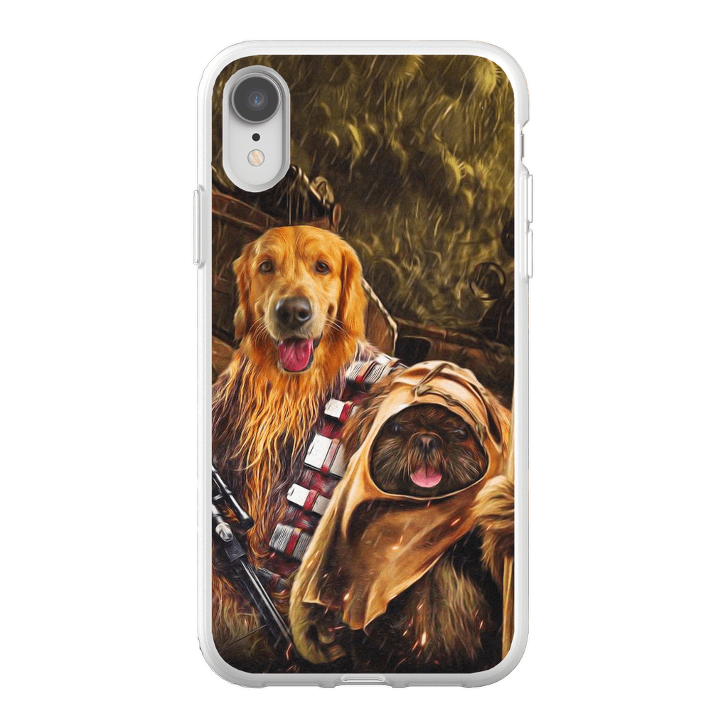 Funda personalizada para teléfono con 2 mascotas &#39;Chewdogga &amp;amp; Dogg-E-Wok&#39;