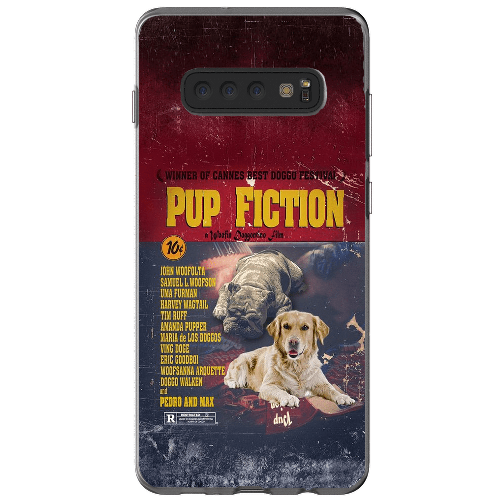 Funda personalizada para teléfono con 2 mascotas &#39;Pup Fiction&#39;