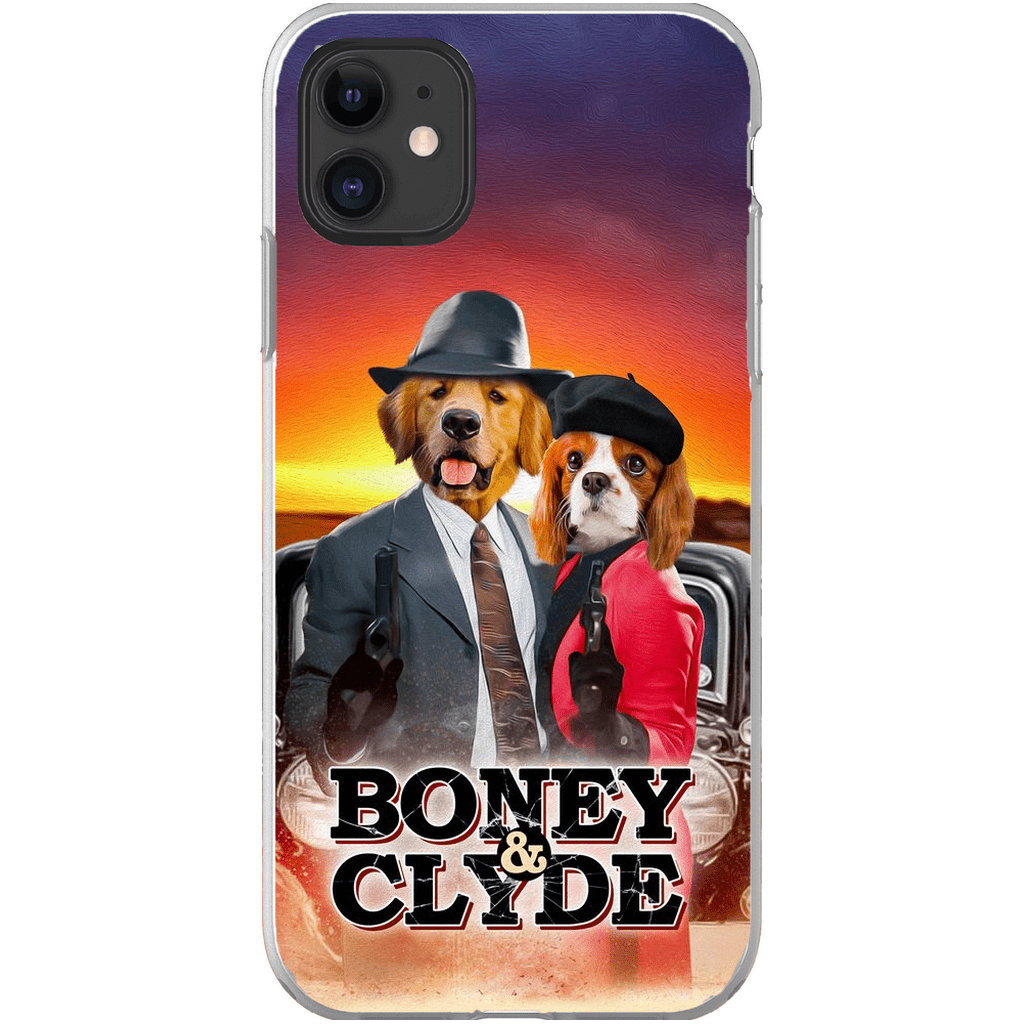 Funda personalizada para teléfono con 2 mascotas &#39;Boney and Clyde&#39;