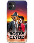 Funda personalizada para teléfono con 2 mascotas 'Boney and Clyde'