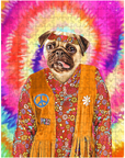 Puzzle de mascota personalizado 'La Hippie (Mujer)'