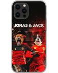 Funda personalizada para teléfono con 2 mascotas 'Belgium Doggos'