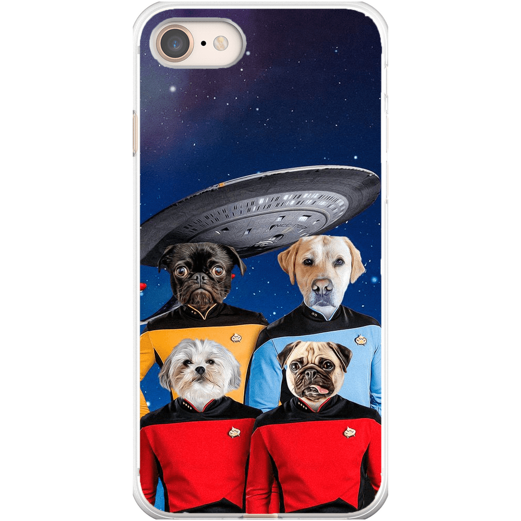 &#39;Doggo-Trek&#39; Funda personalizada para teléfono con 4 mascotas