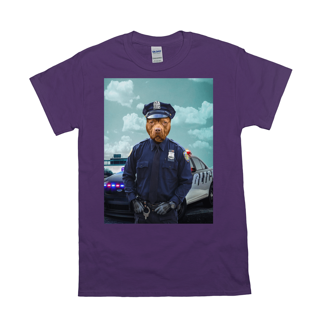 Camiseta personalizada para mascotas &#39;El oficial de policía&#39;