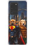 Funda personalizada para teléfono con 2 mascotas 'Superdog &amp; Aquadog'