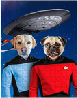 Puzzle personalizado de 2 mascotas 'Doggo-Trek'