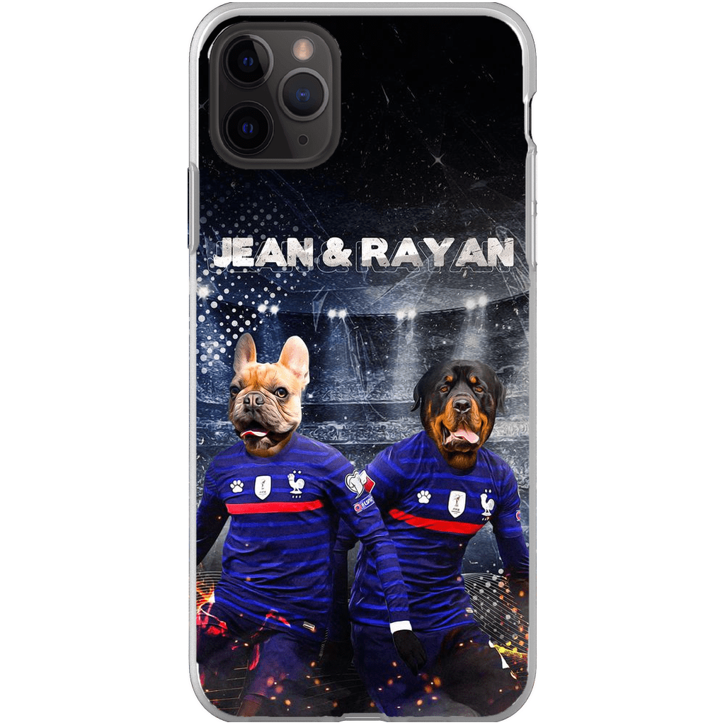 Funda personalizada para teléfono con 2 mascotas &#39;France Doggos&#39;