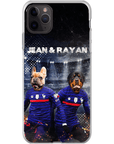 Funda personalizada para teléfono con 2 mascotas 'France Doggos'