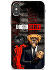 Funda personalizada para teléfono con 2 mascotas 'Doggo Heist'