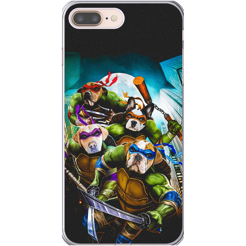 Funda personalizada para teléfono con 4 mascotas &#39;Teenage Mutant Ninja Doggos&#39;