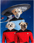 Puzzle personalizado de 3 mascotas 'Doggo-Trek'