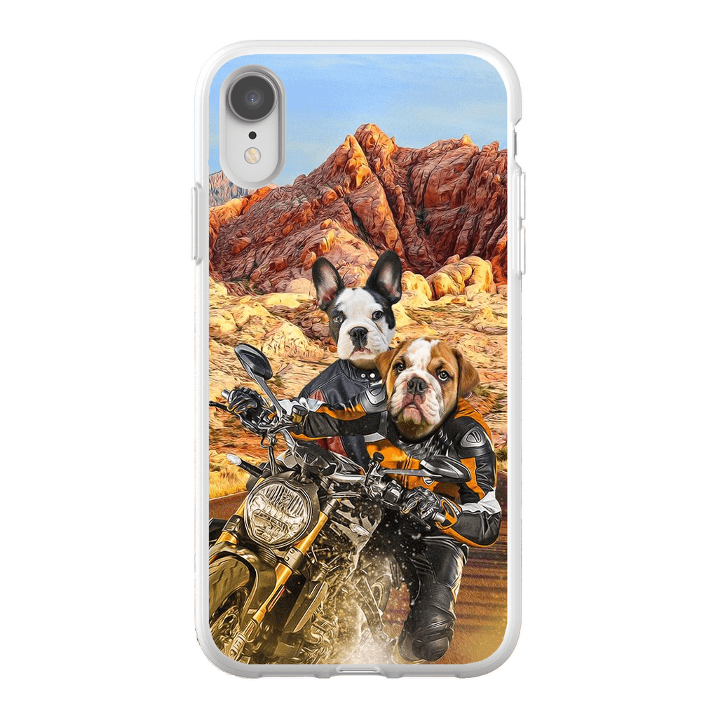 Funda personalizada para teléfono con 2 mascotas &#39;Dogati Riders&#39;