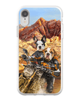 Funda personalizada para teléfono con 2 mascotas 'Dogati Riders'