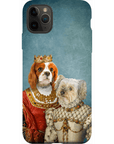 Funda personalizada para teléfono con 2 mascotas 'Reina y Princesa'