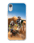 Funda personalizada para teléfono con 2 mascotas 'The Motocross Riders'