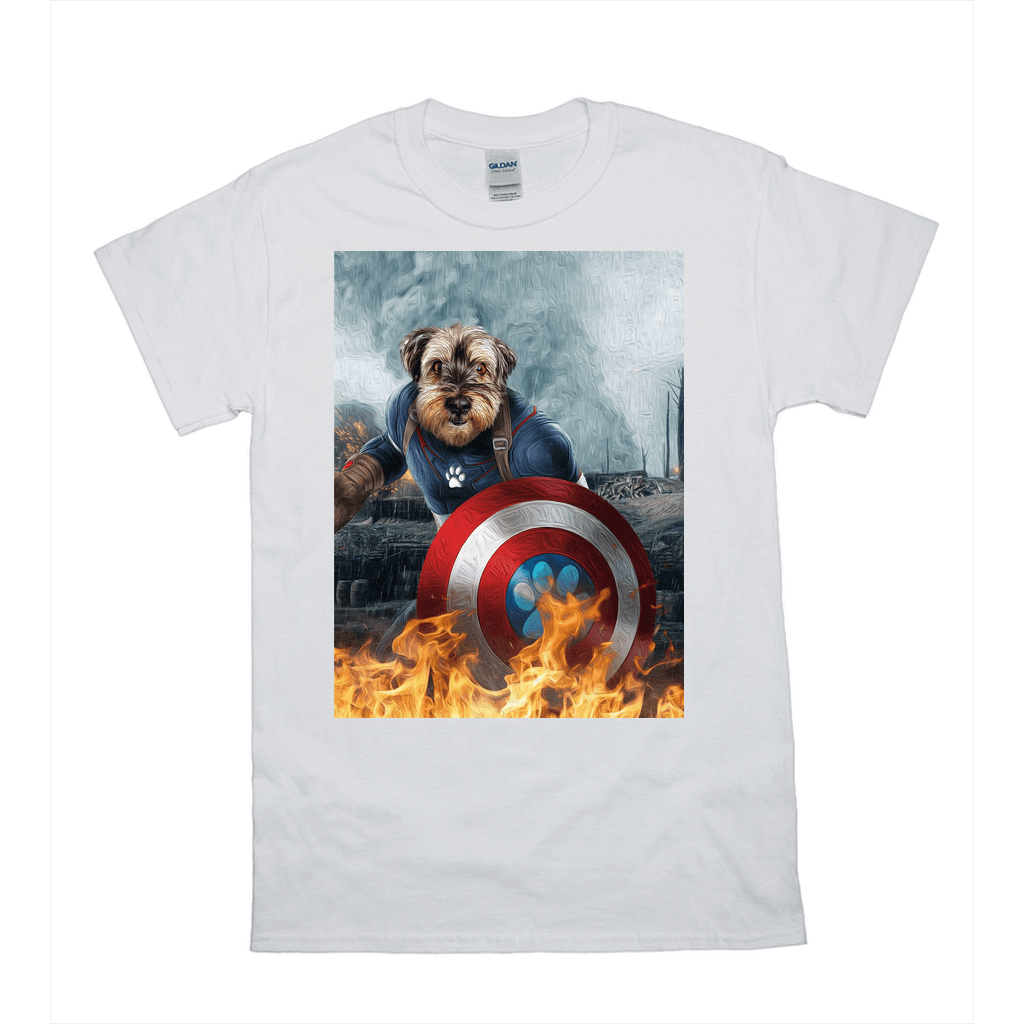 Camiseta personalizada para mascotas &#39;Capitán Doggmerica&#39; 