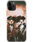 'Los Piratas' Funda personalizada para teléfono con 3 mascotas