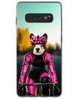 Funda para móvil personalizada 'La ciclista femenina'