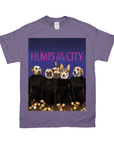 Camiseta personalizada para 4 mascotas 'Humps in the City'