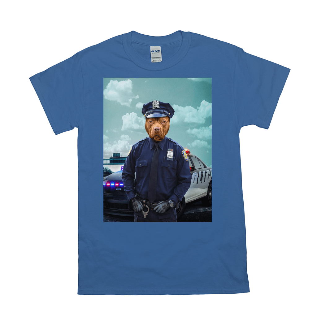 Camiseta personalizada para mascotas &#39;El oficial de policía&#39;