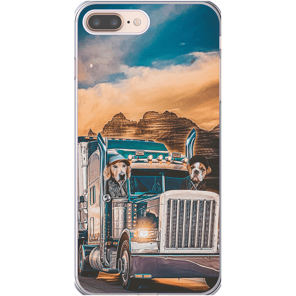 Funda personalizada para teléfono con 2 mascotas &#39;The Truckers&#39;