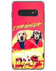 Funda personalizada para teléfono con 2 mascotas 'Paw Watch 1991'