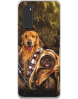 Funda personalizada para teléfono con 2 mascotas 'Chewdogga &amp; Dogg-E-Wok'