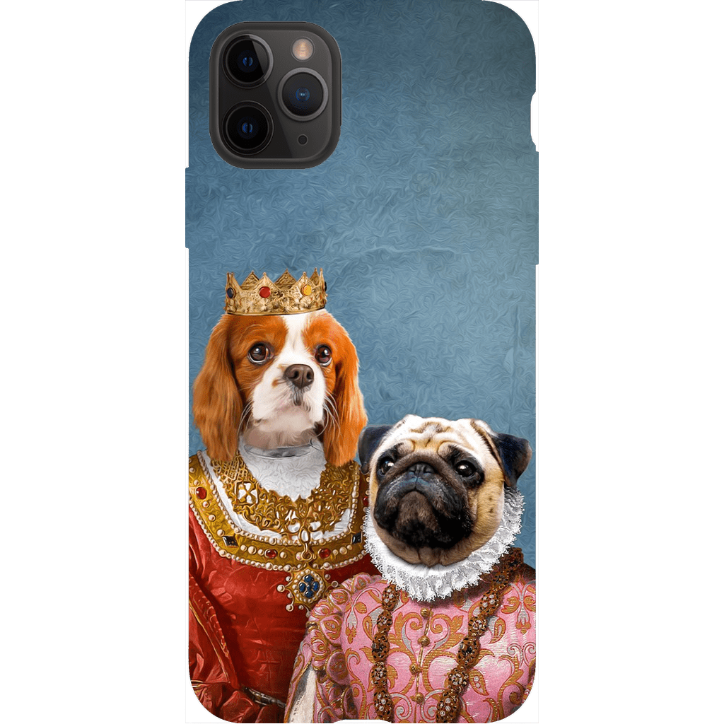 Funda personalizada para teléfono con 2 mascotas &#39;Reina y Archiduquesa&#39;