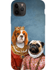 Funda personalizada para teléfono con 2 mascotas 'Reina y Archiduquesa'