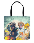 Bolsa de mano personalizada para 2 mascotas 'Green Bay Doggos'