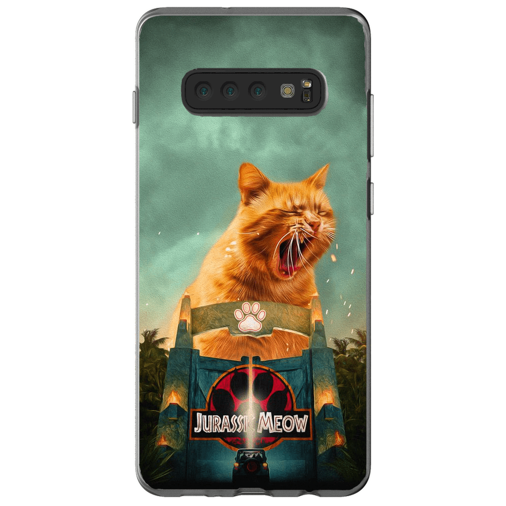 Funda para móvil personalizada &#39;Jurassic Meow&#39;