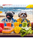 Puzzle personalizado de 2 mascotas 'The Beach Dogs'