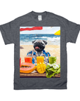 Camiseta personalizada para mascotas 'El perro de la playa' 