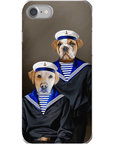 Funda personalizada para teléfono con 2 mascotas 'The Sailors'