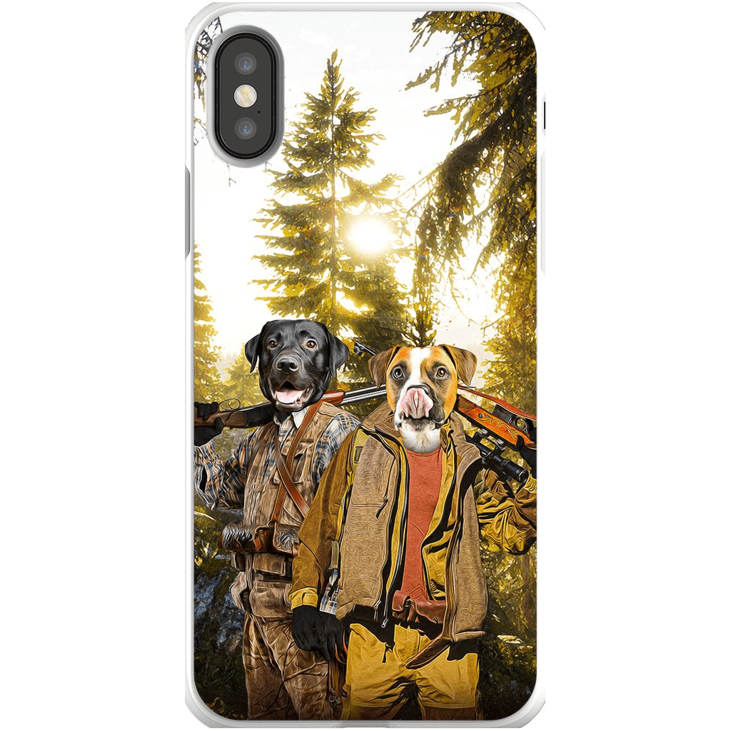 Funda personalizada para teléfono con 2 mascotas &#39;The Hunters&#39;