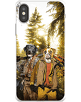 Funda personalizada para teléfono con 2 mascotas 'The Hunters'