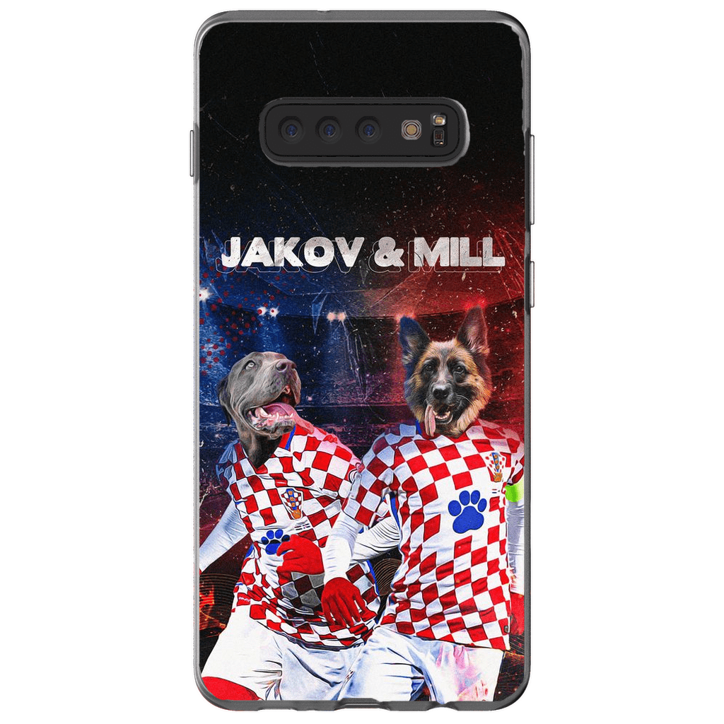 &#39;Croatia Doggos&#39; Funda personalizada para teléfono con 2 mascotas