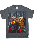 Camiseta personalizada para 2 mascotas 'Superdog &amp; Aquadog'