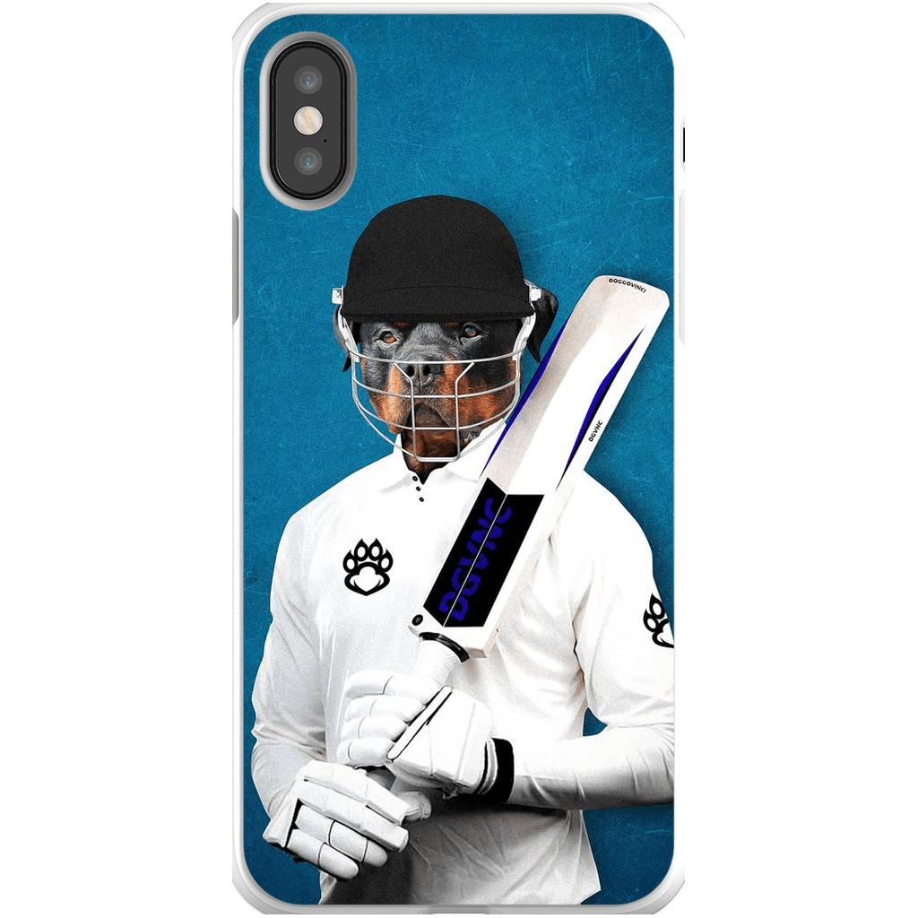 Funda para teléfono personalizada &#39;El jugador de críquet&#39;