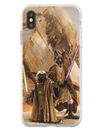 Funda personalizada para teléfono con 2 mascotas 'Yodogg &amp; Jedi-Doggo'