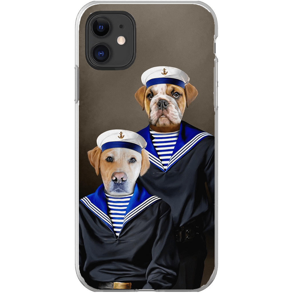 Funda personalizada para teléfono con 2 mascotas &#39;The Sailors&#39;