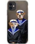 Funda personalizada para teléfono con 2 mascotas 'The Sailors'