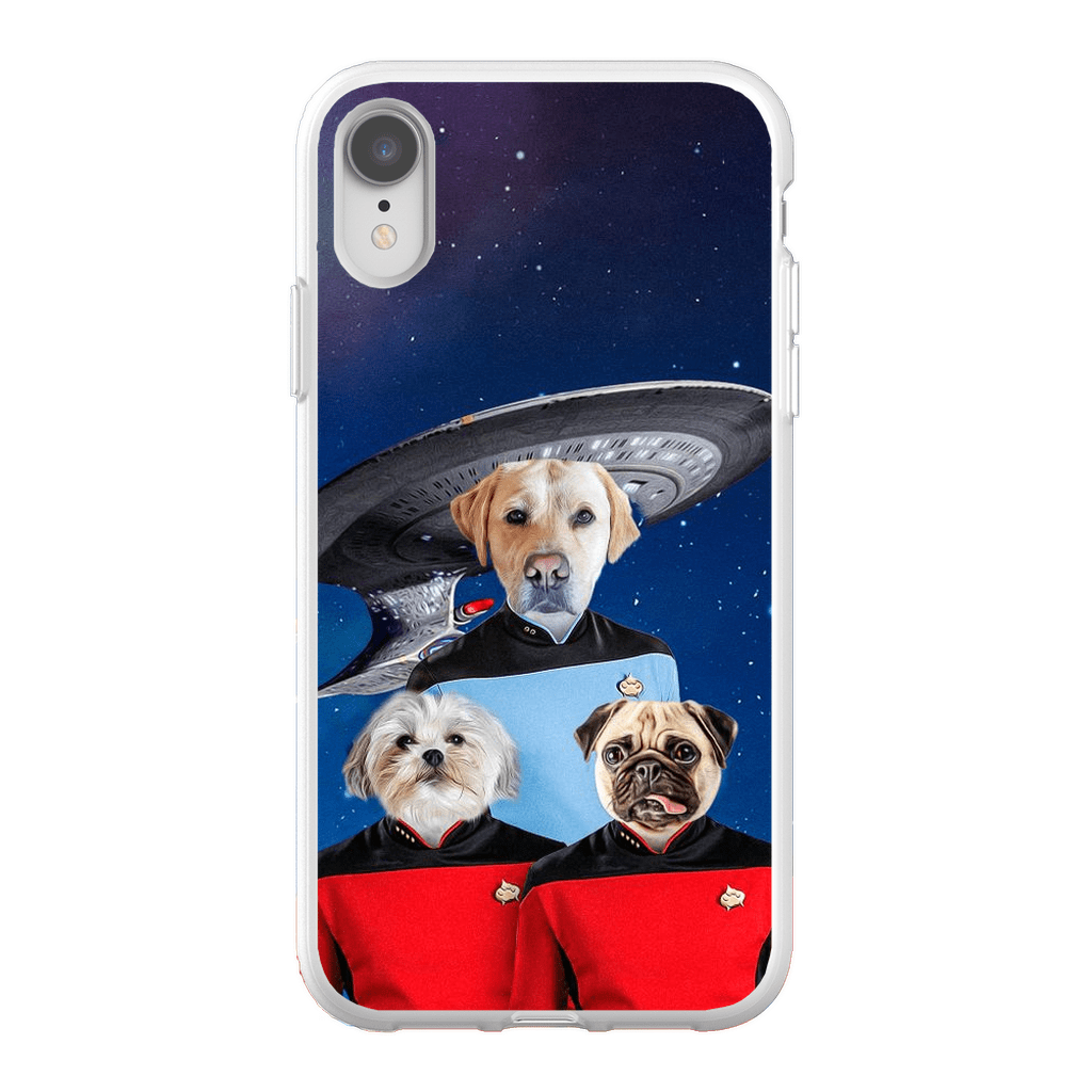 &#39;Doggo-Trek&#39; Funda personalizada para teléfono con 3 mascotas