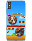 Funda de teléfono para mascotas personalizada con videojuego retro